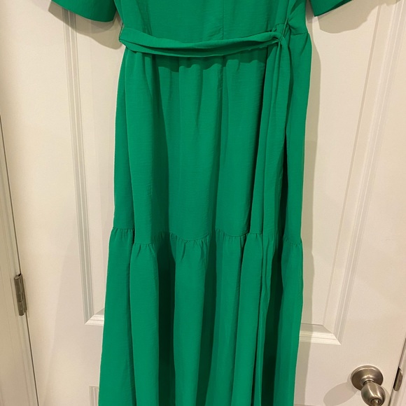 NWT Women’s DKNY Apple Green Dress Size 12 Belt Long Short Sleeve New! $119 - Picture 8 of 11
